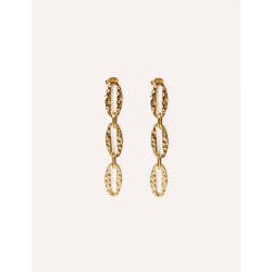CUCOCUCA YXQ E113 Golden Stainless Steel Statement Earrings