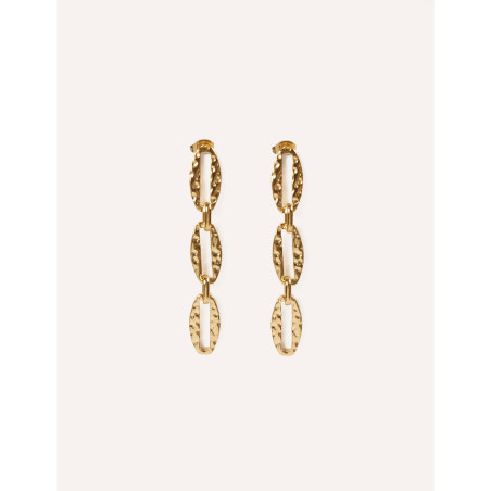 CUCOCUCA YXQ E113 Golden Stainless Steel Statement Earrings