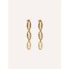 CUCOCUCA YXQ E113 Gold Plated Stainless Steel Drop Earrings