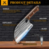 Cuchillo de Chef Serbo de 7 Pulgadas Forjado con Fodero