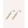 CUCOCUCA YXQ E113 Golden Stainless Steel Statement Earrings