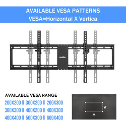 Soporte de pared para televisores LED/LCD de 32 a 85 pulgadas