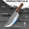 Chinese Kitchen Knife in Stainless Steel, Butcher's Knife, Carving...