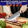 Chinese Kitchen Knife in Stainless Steel, Butcher's Knife, Carving...