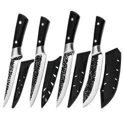 4-Piece Kitchen Knife Set, chef's knife set in stainless steel...