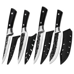 4-teiliger Küchenmesser-Set aus Edelstahl, Chef-Messer...