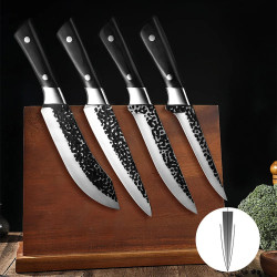 4-Piece Kitchen Knife Set, chef's knife set in stainless steel...