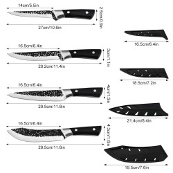 4-Piece Kitchen Knife Set, chef's knife set in stainless steel...