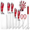 Set of 9 Professional Chef Knives with Rotating Block