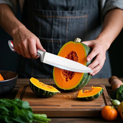 Set de 9 Cuchillos Profesionales de Chef con Bloque Giratorio