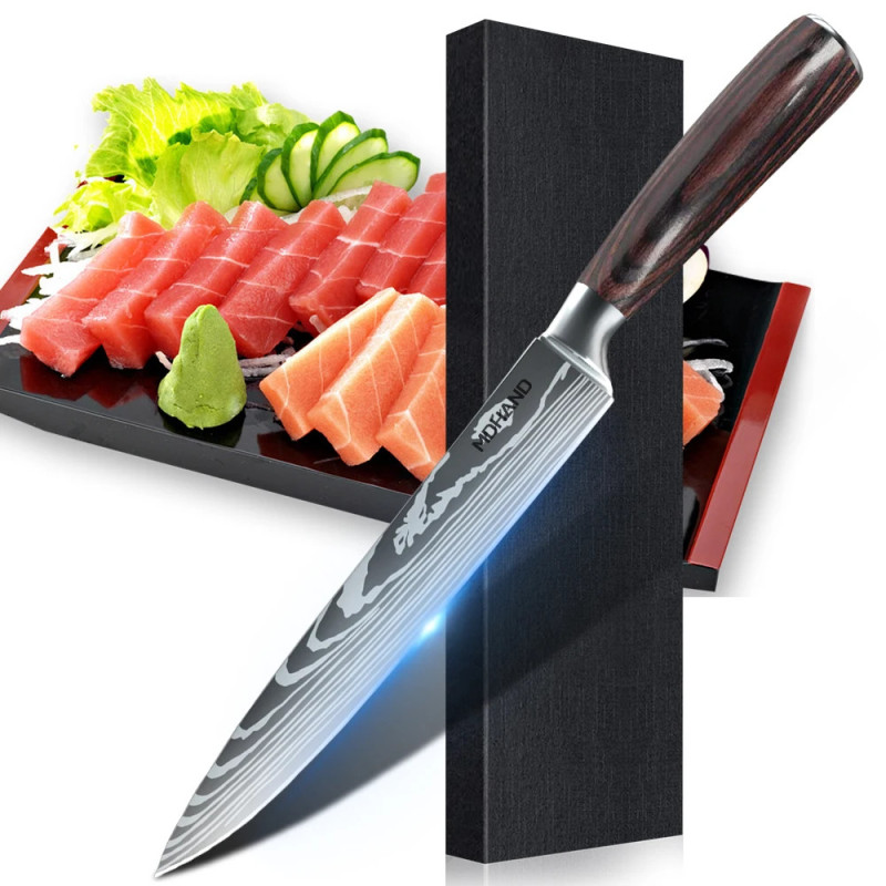 Chef Knives with High-Carbon Steel Blade