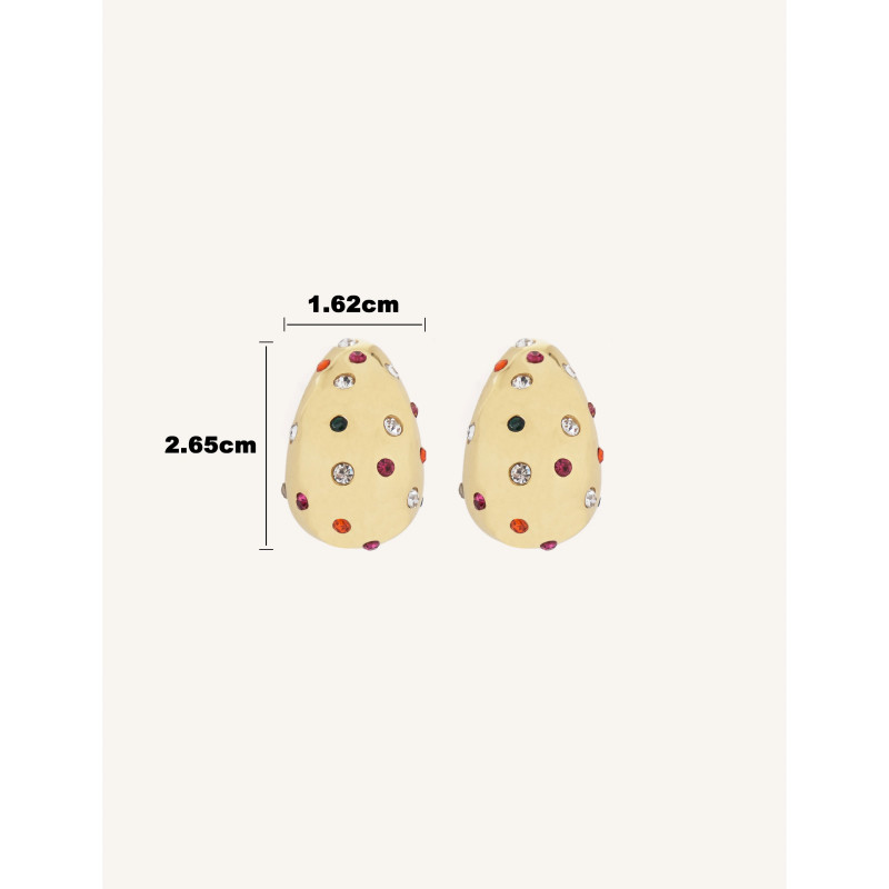 CUCOCUCA YOL E04 Golden Stainless Steel Minimalist Stud Earrings