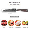 5-Inch Chef's Santoku Knife with Stainless Steel Blade
