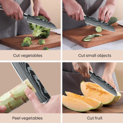 Couteau Santoku en Acier Inoxydable de 5 Pouces