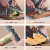 5-Inch Chef's Santoku Knife with Stainless Steel Blade