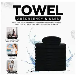 Asciugamano da Bagno di Lusso Myooka Nero