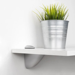 Emuca Pelican Spain Wall Shelf Brackets Set, in Wood, Glass...