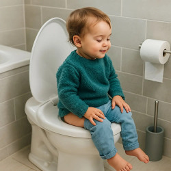 Universal White PP Soft Cover Seat with Baby-Sized Features for...