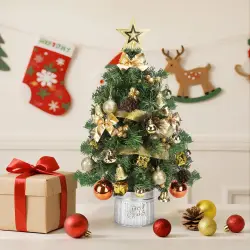 Christmas Tree Mini Premium Pre-Lit 60cm in PET with 48 Pendent...