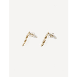 CUCOCUCA YXQ E112 Golden Stainless Steel Drop Earrings