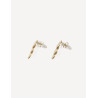 CUCOCUCA YXQ E112 Golden Stainless Steel Drop Earrings