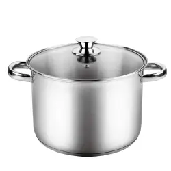 Grande casserole ronde pour induction, hauteur 19 cm, en acier 304...