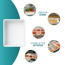 Stackable Plastic Storage Tray for Fridge 50x35x12cm