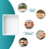 Vassoio in Plastica Bianca per Frigorifero 50x35x12cm