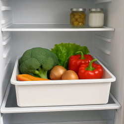 Stackable Plastic Storage Tray for Fridge 50x35x12cm