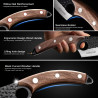 Professional butcher knife with high carbon steel for tripping...
