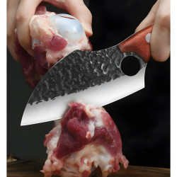 Japanese Butcher Knife Ultra Sharp with Finger Hole, Deboning...