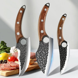 Set of 3 Kitchen Knives: Manna, Chef's Knife, and Japanese Knife...