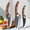 Set di 3 Coltelli da Cucina: Mannaia, Coltello da Chef, e Coltello...