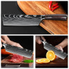 Chef's Santoku Knife with Damascus Steel Blade