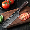 Chef's Santoku Knife with Damascus Steel Blade
