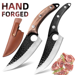 Lightweight Bone Remover Knife with Wood Handle, Protective...