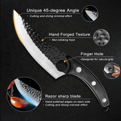 Cuchillo deshuesador ligero con mango de madera, estuche...