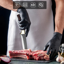 Set of 3 Hand forging Super Sharp Stainless Steel Butcher Knives -...