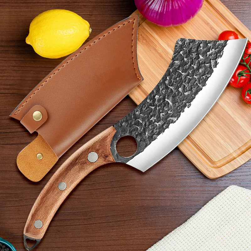 Handgeschmiedetes Vollklinge-Messer aus Hochcarbonstahl, Wikinger-...