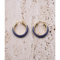 CUCOCUCA YXQ E429 Stainless Steel Enamel Hoop Earrings
