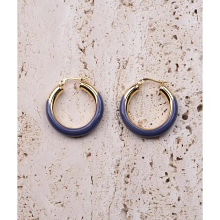 CUCOCUCA YXQ E429 Stainless Steel Enamel Hoop Earrings