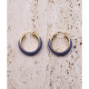 CUCOCUCA YXQ E429 Stainless Steel Enamel Hoop Earrings