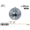 25cm arg. specchio palla, set di 1 in sacchetto a bolle
