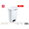 Cestino a pedale bianco da 50 L