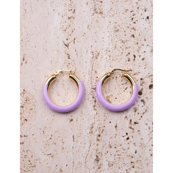 CUCOCUCA YXQ E429 Stainless Steel Enamel Hoop Earrings