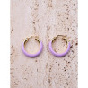 CUCOCUCA YXQ E429 Stainless Steel Enamel Hoop Earrings