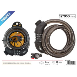 Encoded Security Chain 15x1000mm- Bicycle Accessories