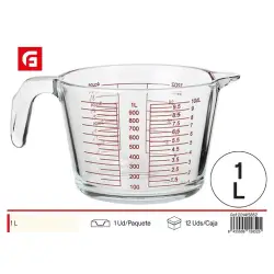 1L brocca di vetro per misurazione a microonde-utensili da cucina