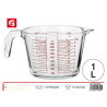 1L glass measuring cup for microwave-kitchen utensils