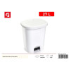 Pedal Garbage Can 27L White - Cleaning Accessories